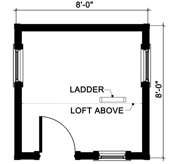 8x8 Playhouse With Loft Plan
